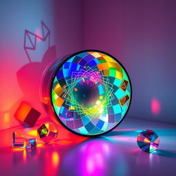 A stunning artistic representation of a divergent lens, showcasing its unique optical properties
