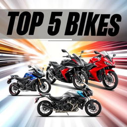 A visual compilation featuring the top 5 bikes in the world, showcasing their sleek designs and powerful features