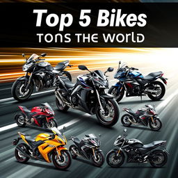 A visual compilation featuring the top 5 bikes in the world, showcasing their sleek designs and powerful features