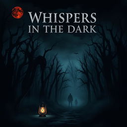A chilling horror movie poster featuring a dark, foggy forest at night with eerie silhouettes of twisted trees