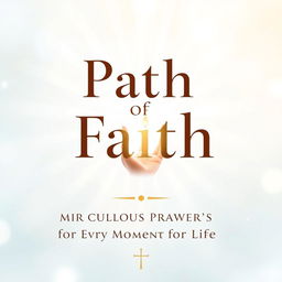 Cover design for a religious ebook called 'Path of Faith: Miraculous Prayers for Every Moment of Life'