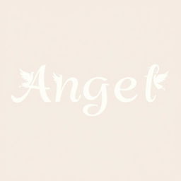 Create a beautiful font inspired by an angel theme, where each letter incorporates a graceful silhouette of an angel