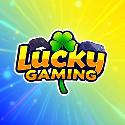 A vibrant gaming logo featuring the name 'Lucky Gaming' in bold, modern typography