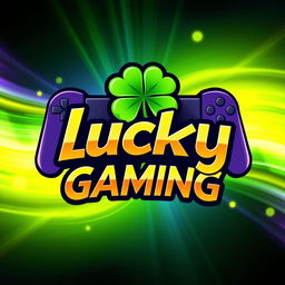 A vibrant gaming logo featuring the name 'Lucky Gaming' in bold, modern typography