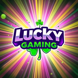 A vibrant gaming logo featuring the name 'Lucky Gaming' in bold, modern typography