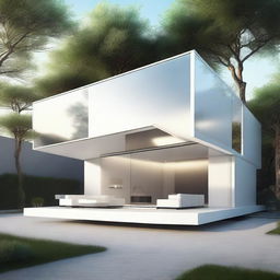 A digital rendering of an Android House, a concept for a smart home fully integrated with Google's Android ecosystem