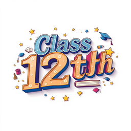 A creative design showcasing the text 'Class 12th' in an artistic manner