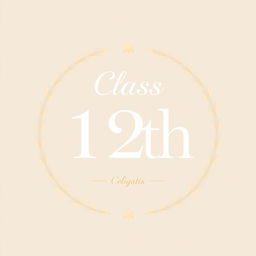 An elegant design featuring the text 'Class 12th' displayed in a sophisticated and visually appealing style
