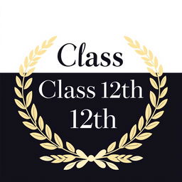 An elegant design featuring the text 'Class 12th' displayed in a sophisticated and visually appealing style