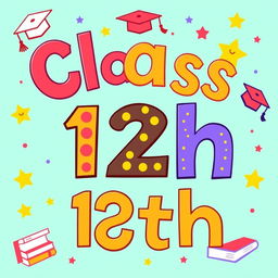A visually captivating design displaying the text 'Class 12th' with a creative flair