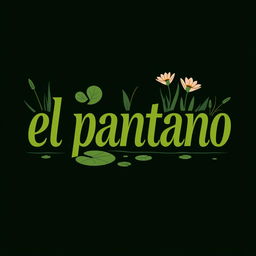 A stylish and modern logo featuring the words "el pantano" in bold, artistic typography