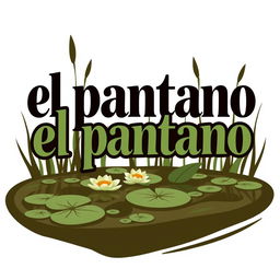 A stylish and modern logo featuring the words "el pantano" in bold, artistic typography