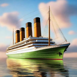 A high-resolution digital art image showcasing the Britannic, the sister ship of the Titanic