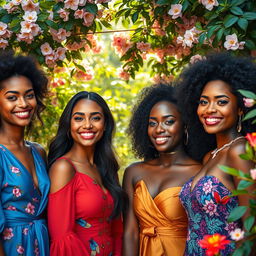 A stunning and elegant portrayal of beauty, capturing a diverse array of models showcasing their unique features and styles