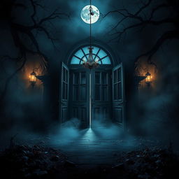 A striking and atmospheric background for a horror movie poster