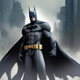 A high-quality digital art image featuring Batman depicted in an anime style