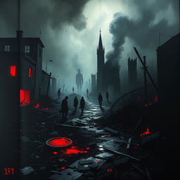 A chilling artistic representation capturing the dark chapter of World War II that reveals unspeakable horrors