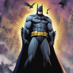 A high-quality digital art image featuring Batman reimagined in the style of One Piece, a popular anime series