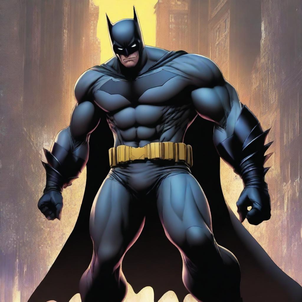 A high-quality digital art image featuring Batman reimagined in the style of One Piece, a popular anime series