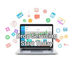 A visually appealing blog post featured image for the title 'Drop Servicing Start Today'