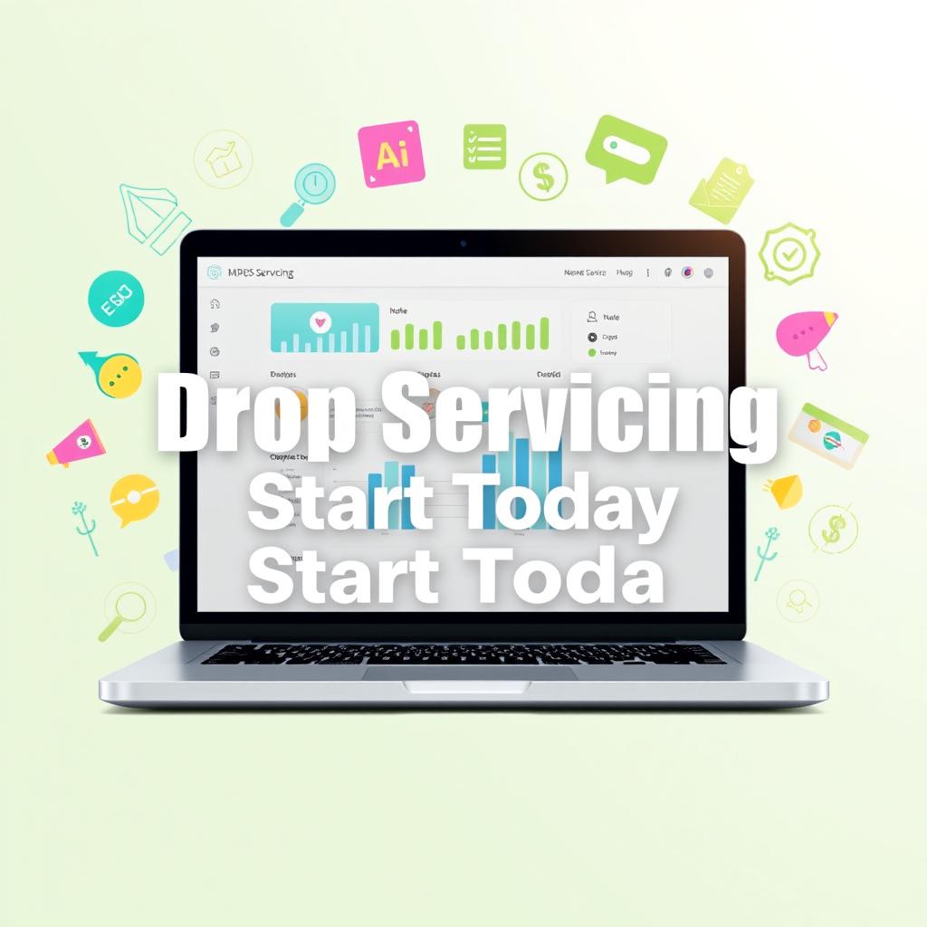 A visually appealing blog post featured image for the title 'Drop Servicing Start Today'