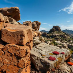 A striking photographic documentation of weathering, showcasing a variety of rock formations and landscapes that demonstrate different stages and types of weathering, such as chemical, physical, and biological