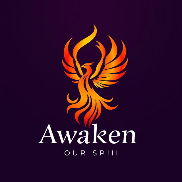 A dynamic and inspiring logo design for a YouTube channel named "Awaken Your Spirit