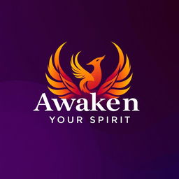 A dynamic and inspiring logo design for a YouTube channel named "Awaken Your Spirit