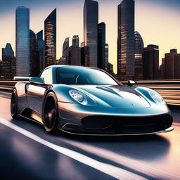 A high-resolution digital art image featuring a Pagani 911, a fusion of the iconic Pagani and Porsche 911 designs