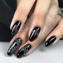 A high-resolution digital art image showcasing a set of carefully manicured nails