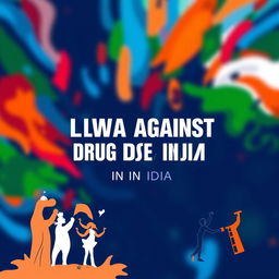 A powerful and artistic representation of the theme 'LWA Against Drug Use in India', featuring symbolic imagery that represents the fight against drug abuse