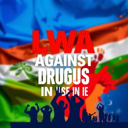 A powerful and artistic representation of the theme 'LWA Against Drug Use in India', featuring symbolic imagery that represents the fight against drug abuse