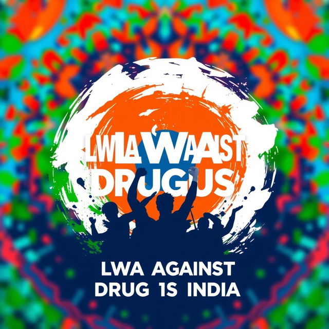 A powerful and artistic representation of the theme 'LWA Against Drug Use in India', featuring symbolic imagery that represents the fight against drug abuse