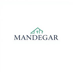 An attractive and appealing logo design for a real estate agency named 'MANDEGAR'