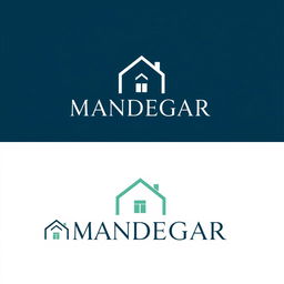 An attractive and appealing logo design for a real estate agency named 'MANDEGAR'