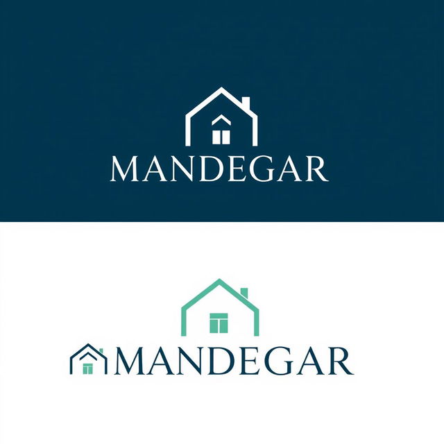 An attractive and appealing logo design for a real estate agency named 'MANDEGAR'