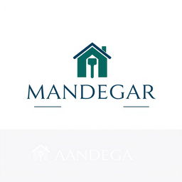 An attractive and appealing logo design for a real estate agency named 'MANDEGAR'