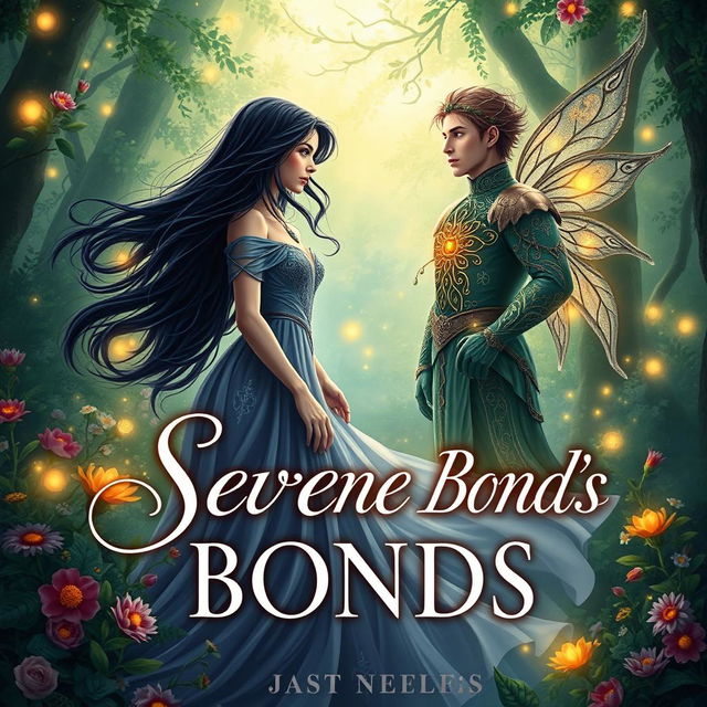 A stunning book cover for a romantic fantasy novel titled 'Severed Bond's'