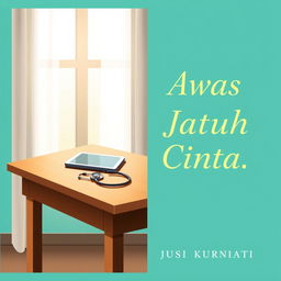 A book cover for 'Awas Jatuh Cinta