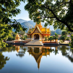 A breathtaking view of the Temple of the Tooth Relic in Kandy, Sri Lanka, showcasing its stunning architecture and intricate details