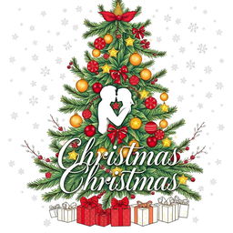 An elegant and tasteful cover for an adult coloring book with an erotic Christmas theme designed for couples