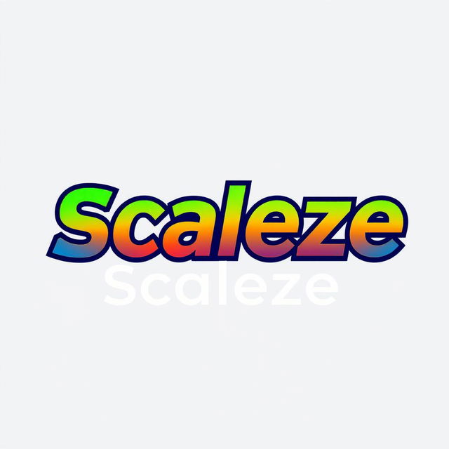 A modern, bold logo design for the brand name 'Scaleze'