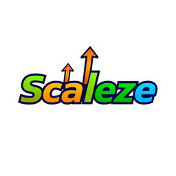 A modern, bold logo design for the brand name 'Scaleze'