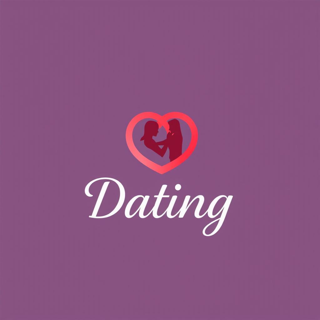 A modern and stylish logo design representing the concept of dating