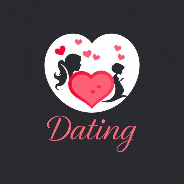 A modern and stylish logo design representing the concept of dating