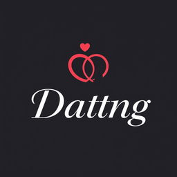 A modern and stylish logo design representing the concept of dating