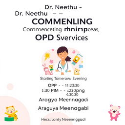 An announcement poster for Dr