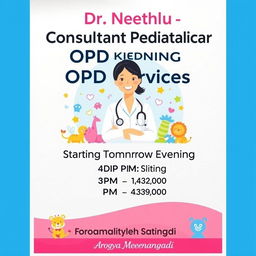 An announcement poster for Dr