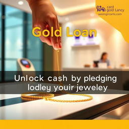 A visually appealing and informative graphic showcasing the concept of a gold loan