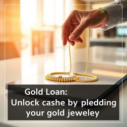A visually appealing and informative graphic showcasing the concept of a gold loan